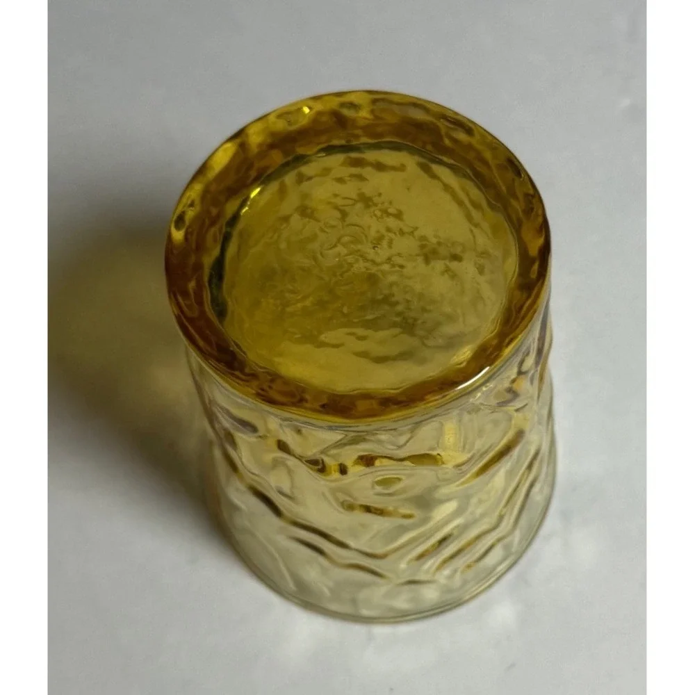 VTG Driftwood Amber Seneca Flat 6oz Tumbler MCM 70s Retro juice glass Drinkware